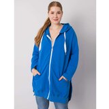 Fashion Hunters Plus size dark blue hoodie Cene
