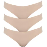 Under Armour 3PACK women's thong Under Armor beige (1325615 295)