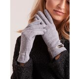 Fashion Hunters Classic gray women's gloves Cene