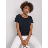 Fashion Hunters Women's navy blue t-shirt Cene