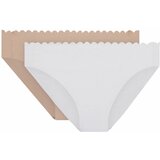 DIM BODY TOUCH COTTON SLIP 2x - Women's cotton panties 2 piece - white - body Cene