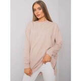 Fashion Hunters Light beige tunic with long sleeves from Rhiannon Cijene