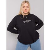 Fashion Hunters Women's black hoodie with a larger size | shoptok.hr