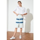 Trendyol Midi Denim Skirt with Ecru Batik Wash | Shoptok.si