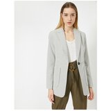 Koton Single Button Pocket Detailed Gingham Patterned Jacket | shoptok.hr
