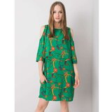 Fashion Hunters RUE PARIS Green patterned dress Cene