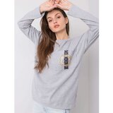 Fashion Hunters Gray cotton blouse | shoptok.hr