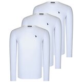 Dewberry TRIPLE SET T8588 ROUND COLLAR MEN'S SWEATSHIRT-WHITE-WHITE-WHITE Cijene