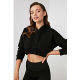 Trendyol Ženski džemper Crop black Cene