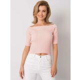 Fashion Hunters Light pink fitted blouse Cene