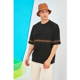 Trendyol Black Men's Oversize Crew Neck Short Sleeve Embroidered TShirt Cijene