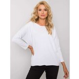 Fashion Hunters Women's white cotton blouse Cene