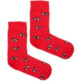 Kabak Unisex's Socks Patterned Red Eyes Cene