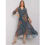Fashion Hunters OCH BELLA Sea patterned dress with a frill Cene