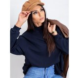 Fashion Hunters Osnovna tamnoplava pamučna dukserica cene