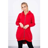 Kesi Insulated sweatshirt with a zipper at the back red
