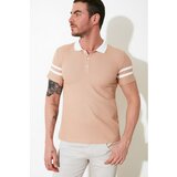 Trendyol Beige Male Slim Fit T-Shirt Cene