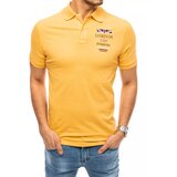 DStreet Yellow polo shirt with embroidery PX0435 | shoptok.hr