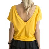 Fashion Hunters Ženska majica V-neck crna | narandžasta | žuta Cene