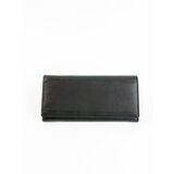 Fashion Hunters Men's long horizontal black leather wallet | Shoptok.si