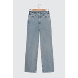 Trendyol Blue Waist Detailed High Waist 90&#039;s Wide Leg Jeans cijene