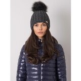 Fashion Hunters Dark gray cap with metal thread | shoptok.hr