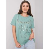 Fashion Hunters Navy women's cotton t-shirt with print | Shoptok.si
