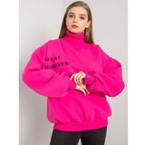 Fashion Hunters Fuchsia padded turtleneck sweatshirt Cene