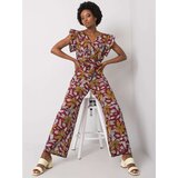 Fashion Hunters Women's brown patterned overalls | Shoptok.si