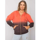 Fashion Hunters Orange and brown hoodie Cene