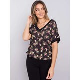 Fashion Hunters Black blouse with a print | Shoptok.si