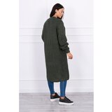 Kesi Sweater long cardigan khaki | Shoptok.si