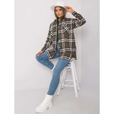 Fashion Hunters RUE PARIS Khaki checked shirt Cene