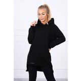 Kesi Insulated sweatshirt with longer back black Cene