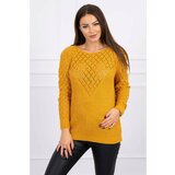 Kesi Openwork sweater mustard braon | narandžasta Cene