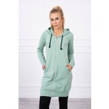 Kesi Hooded dress with a hood dark mint Cijene