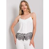 Fashion Hunters Black and white top with buttons Cene