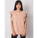 Fashion Hunters Beige blouse with decorative sleeves | shoptok.hr