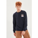 Trendyol Navy Men Regular Fit Printed Crew Neck Sweatshirt | Shoptok.si