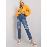 Fashion Hunters Blue mom fit jeans with holes Odette RUE PARIS | shoptok.hr