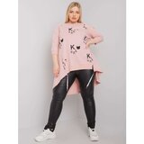 Fashion Hunters Dust pink cotton tunic size plus | Shoptok.si
