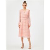 Koton Lace Dress Long Sleeve Midi Length