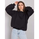 Fashion Hunters RUE PARIS Black smooth sweatshirt | shoptok.hr