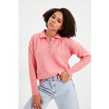 Trendyol Pink Polo Collar Knitwear Sweater Cene
