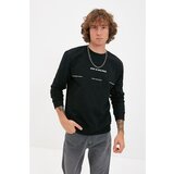 Trendyol Black Men's Printed Oversize Fit Sweatshirt Cene