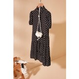 Trendyol Ženska haljina s točkicama detaljno crna | siva Cene