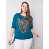 Fashion Hunters Women's plus size blouse with an applique