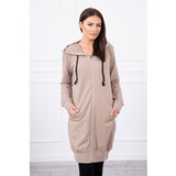 Kesi Hooded dress with a hood dark beige | shoptok.hr