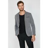 Koton Men's Gray Button Detailed Jacket