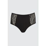 Trendyol Black Mesh Detailed High Waist Bikini Bottom | Shoptok.si